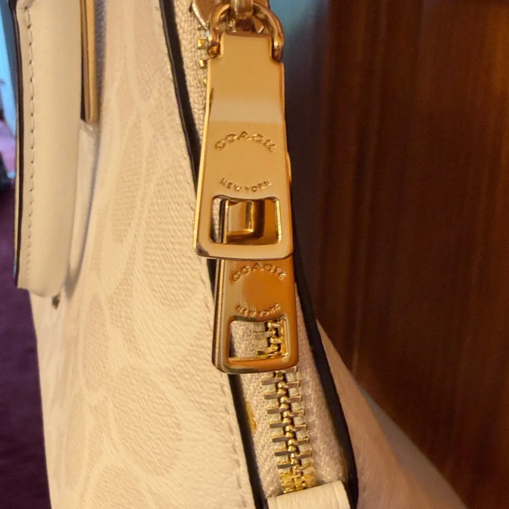 Coach Ivory Signature Satchel